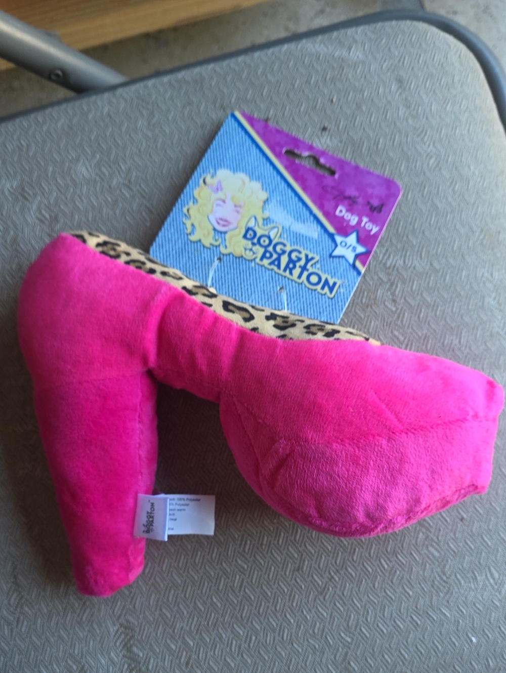 Pink Plush Dog Toy -